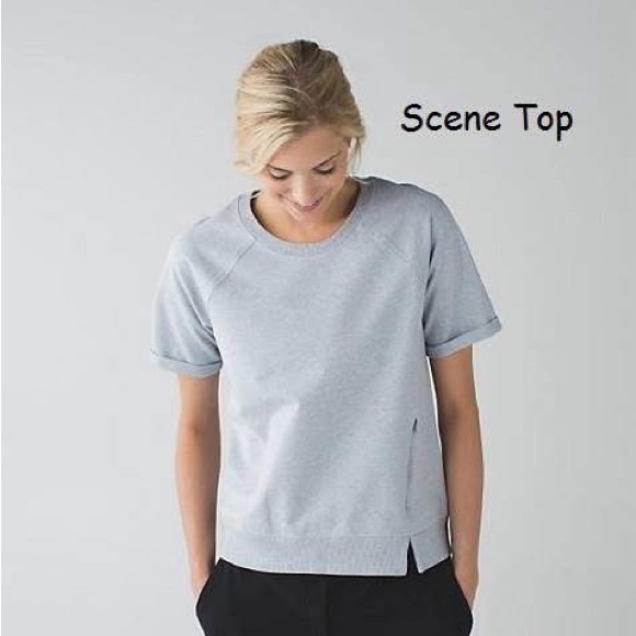 Lululemon scene top size 4 charcoal - Picture 9 of 9